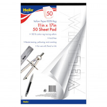 Vellum Paper Pad, 100% Rag, 11" x 17", 50 Sheets - MAP37106 | Maped Helix Usa | Drawing Paper
