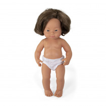 Anatomically Correct 15" Baby Doll, Down Syndrome Caucasian Girl - MLE31088 | Miniland Educational Corporation | Dolls