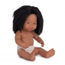 Anatomically Correct 15" Baby Doll, Down Syndrome Hispanic Girl - MLE31238 | Miniland Educational Corporation | Dolls