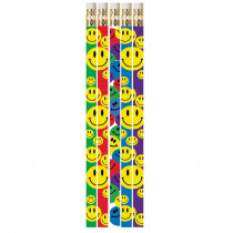 MUS1467D - Happy Face Asst 12Pk Motivational Fun Pencils in Pencils & Accessories