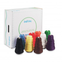4-Ply Jumbo Roving Yarn Dispensers, Bright Colors, 8 oz., 9 Cones - PAC0000340 | Dixon Ticonderoga Co - Pacon | Yarn