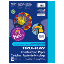 PAC103400 - Tru Ray Atomic Blue 9X12 Fade Resistant Construction Paper in Construction Paper