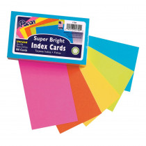 PAC1720 - Super Bright Index Cards 3X5 Unrule in Index Cards