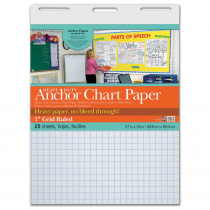 PAC3372 - Heavy Duty Anchor 27X34 1In Grid Ruled Chart Paper in Chart Tablets
