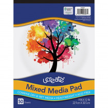 Mixed Media Pad, 9" x 12", 50 Sheets - PAC4827 | Dixon Ticonderoga Co - Pacon | Art