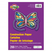 PAC6534 - Little Fingers Construction Paper Assorted Colors 200 Sheets in Construction Paper