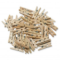 Mini Spring Clothespins, Natural, 1", 50 Pieces - PACAC365701 | Dixon Ticonderoga Co - Pacon | Clothes Pins