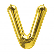PBN59538 - 16In Foil Balloon Gold Letter V in Accessories