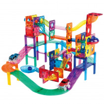 2-in-1 Magnetic Marble Run Set & Racing Track Set, 108 Pieces - PCTPTG108 | Laltitude-Picasso Tiles | Blocks & Construction Play