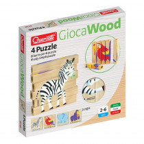 4 Puzzle Jungle - QRC0710 | Quercetti Usa Llc | Wooden Puzzles