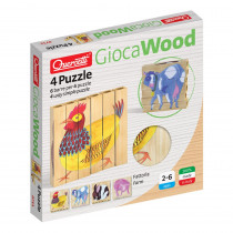 4 Puzzle Farm - QRC0711 | Quercetti Usa Llc | Wooden Puzzles