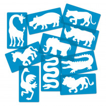 Safari Animal Stencils, Set of 10 - R-58631 | Roylco Inc. | Stencils