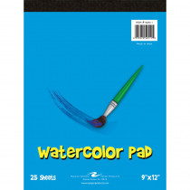 Kid's Watercolor Pad, 9" x 12", 25 Sheets - ROA52511 | Roaring Spring Paper Products | Art