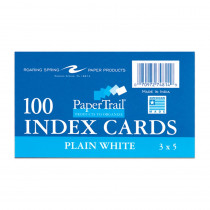Index Cards, 3" x 5", Unruled, Pack of 100 - ROA74814 | Roaring Spring Paper Products | Index Cards