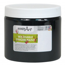 RPC241055 - Handy Art Black 16Oz Washable Finger Paint in Paint
