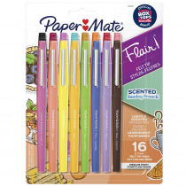 Flair Scented Felt Tip Pens, Assorted Sunday Brunch Scents and Colors, 0.7mm, 16 Count - SAN2125408 | Sanford L.P. | Pens