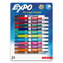 Dry Erase Markers, Whiteboard Markers with Low Odor Ink, Fine Tip, Assorted Vibrant Colors, 21 Count - SAN2138429 | Sanford L.P. | Markers