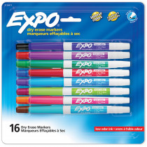 Dry Erase Markers, Whiteboard Markers with Low Odor Ink, Fine Tip, Assorted Vibrant Colors, 16 Count - SAN2138471 | Sanford L.P. | Markers