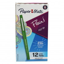 Flair Pens, Medium, Green, Box of 12 - SAN8440152BX | Newell Brands Distribution Llc | Pens