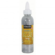 SAR221882 - 4Oz Glitter Glue - Silver in Glitter