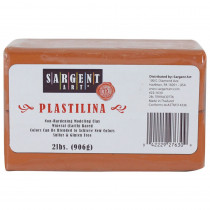 Plastilina Non-Hardening Modeling Clay, 2 lbs., Terra Cotta - SAR227630 | Sargent Art  Inc. | Clay & Clay Tools