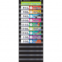 SC-583865 - Pocket Chart Daily Schedule Black in Pocket Charts