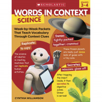 Words In Context: Science, Grades 3-4 - SC-828565 | Scholastic Teaching Resources | Activity Books & Kits