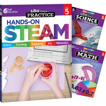 180 Days STEAM, Science, & Math Grade 5: 3-Book Set - SEP147646 | Shell Education | Activity Books & Kits