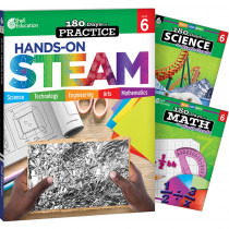 180 Days STEAM, Science, & Math Grade 6: 3-Book Set - SEP147647 | Shell Education | Activity Books & Kits