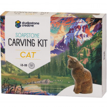 Cat Soapstone Carving Kit - SSVCAUK | Studiostone Creative Inc | Art & Craft Kits