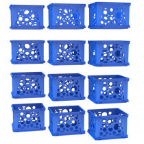 Mini Crate, Blue, 12-Pack - STX61595U12S | Storex Industries | Desk Accessories
