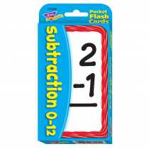 T-23005 - Pocket Flash Cards 56-Pk 3 X 5 Subtraction Two-Sided Cards in Flash Cards