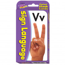 T-23016 - Pocket Flash Cards Sign Language 56-Pk 3X5 Two-Sided Cards in Sign Language
