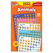 T-46904 - Supershapes Variety Animals 2200Pk in Stickers