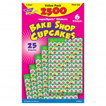 T-46920 - Bake Shop Cupcakes Superspots Stickers Value Pk in Stickers