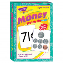 T-58003 - Match Me Cards Money 52/Box Two Sided Cards Ages 6 & Up in Card Games