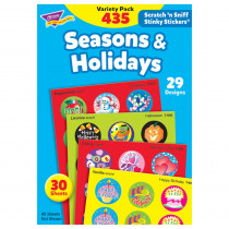 T-580 - Stinky Stickers Seasons & 432/Pk Holidays Jumbo Variety in Holiday/seasonal