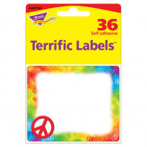 Peace Sign Terrific Labels, 360 ct - T-68114BP | Trend Enterprises Inc. | Name Tags