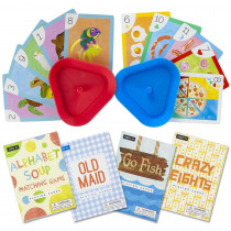 4 Pack Classic Children's Card Games w/ 2 card holders