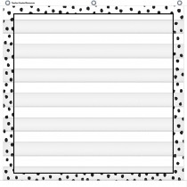 Black Painted Dots on White 7 Pocket Chart, 28" x 28" - TCR20103 | Teacher Created Resources | Pocket Charts