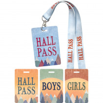 Moving Mountains Hall Pass with Lanyard, Set of 4 - TCR20321 | Teacher Created Resources | Hall Passes