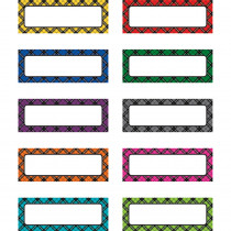 TCR20622 - Plaid Magnetic Labels in Name Tags