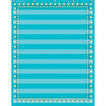 TCR20778 - Light Blue Marquee 10 Pocket 34X44 Pocket Chart in Pocket Charts