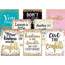 Confetti Posters, 13-3/8" x 19", Set of 8 - TCR2088539 | Teacher Created Resources | Classroom Theme