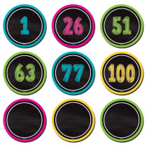 TCR2567 - Chalkboard Brights Number Cards in Accents