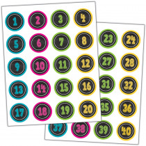 TCR3841 - Chalkboard Brights Numbers Stickers in Stickers