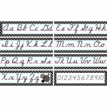 TCR4099 - Cursive Mini Bulletin Board Set in Alphabet Lines