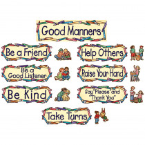 TCR4297 - Susan Winget Good Manners Mini Bulletin Board Set in Miscellaneous
