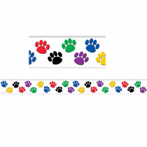 TCR4641 - Colorful Paw Prints Border Trim in Border/trimmer