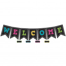 TCR5614 - Chalkboard Brights Pennants Welcome in Accents